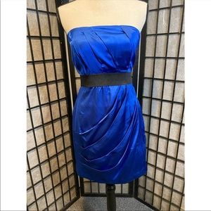 Express blue strapless dress